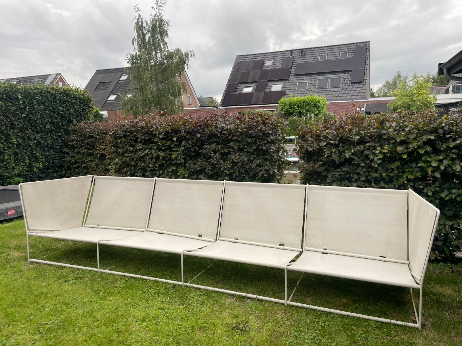 IKEA HAVSTEN 4zits loungebank inclusief kussens-nette staat, Ophalen, 4 zitplaatsen, Gebruikt, Loungeset