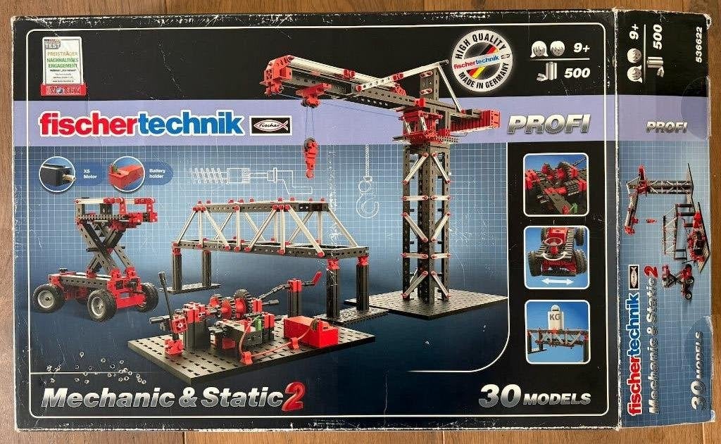 Techniek bouwdoos: Fischer Technik Mechanic & Static 2, Ophalen of Verzenden, Gebruikt, Bouwen