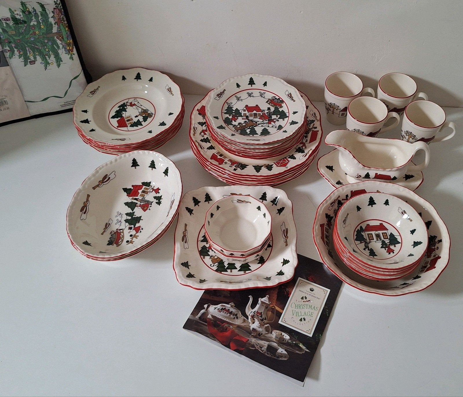 Compleet Kerstservies (Masons / Wedgwood / Spode), Ophalen, Gebruikt, Keramiek, Vintage