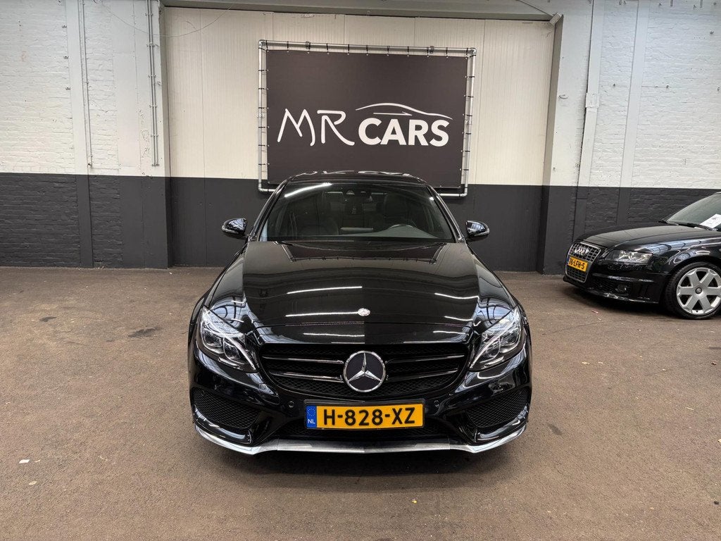 Mercedes-Benz C-klasse 300 Prestige AMG-Pakket Panodak/Leder, Auto's, Automaat, Automatische klimaatregeling, 4 cilinders, Zwart