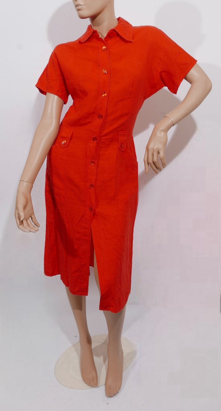 MAX MARA rode linnen jurk maat 38 ZGAN, Kleding | Dames, Ophalen of Verzenden, Zo goed als nieuw, Maat 36 (S), Rood