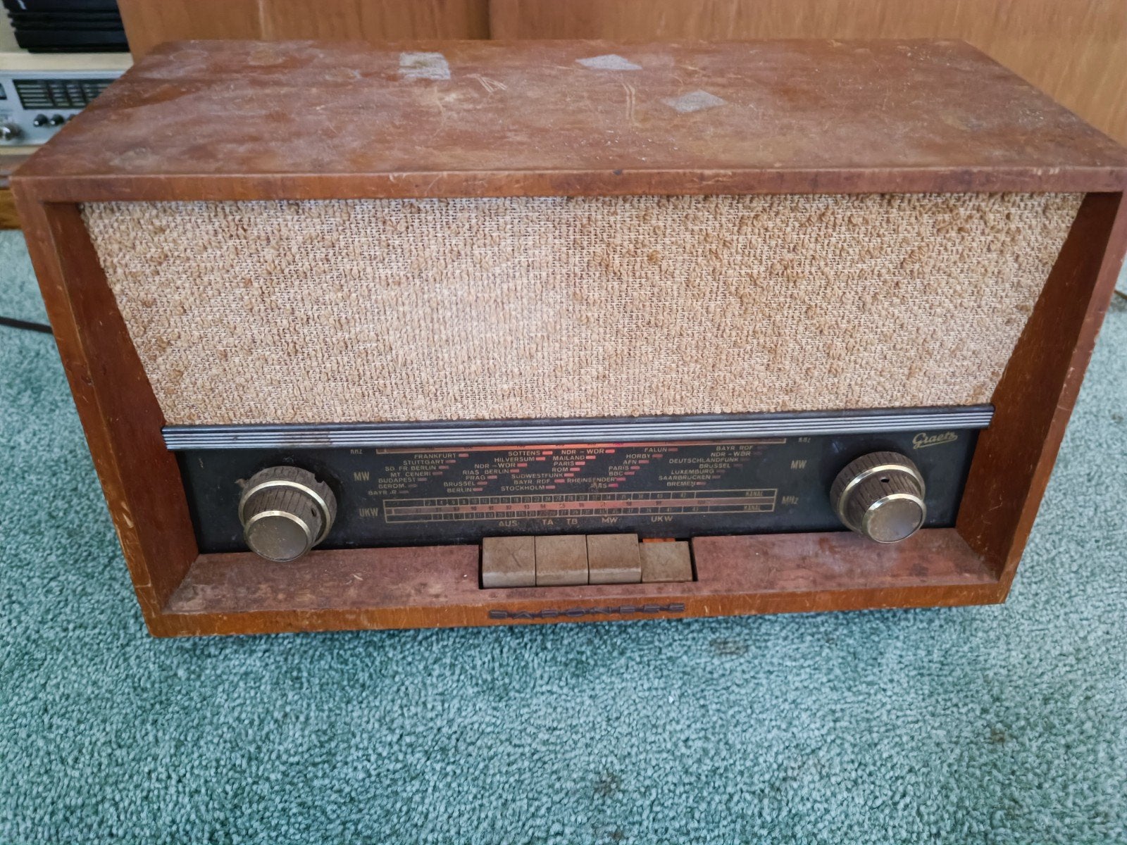 Vintage Graetz Baroness 1109 buizenradio, Audio, Tv en Foto, Radio's, Ophalen of Verzenden, Niet werkend, Radio