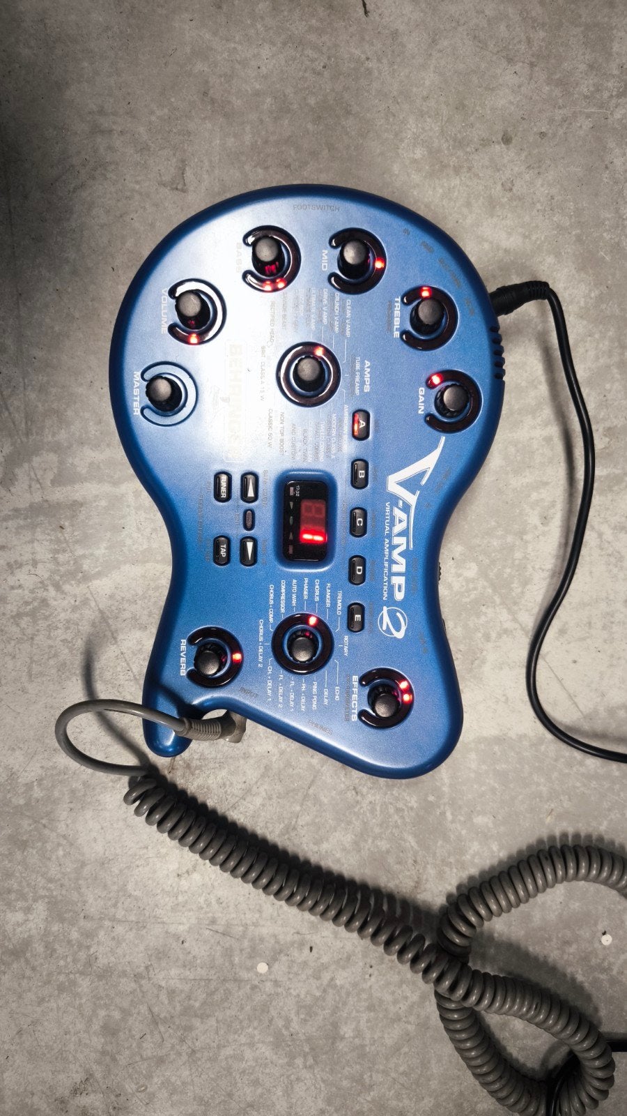 Behringer V-AMP 2 Gitaar Multi-effectprocessor met Tas, Ophalen of Verzenden, Gebruikt, Delay of Echo