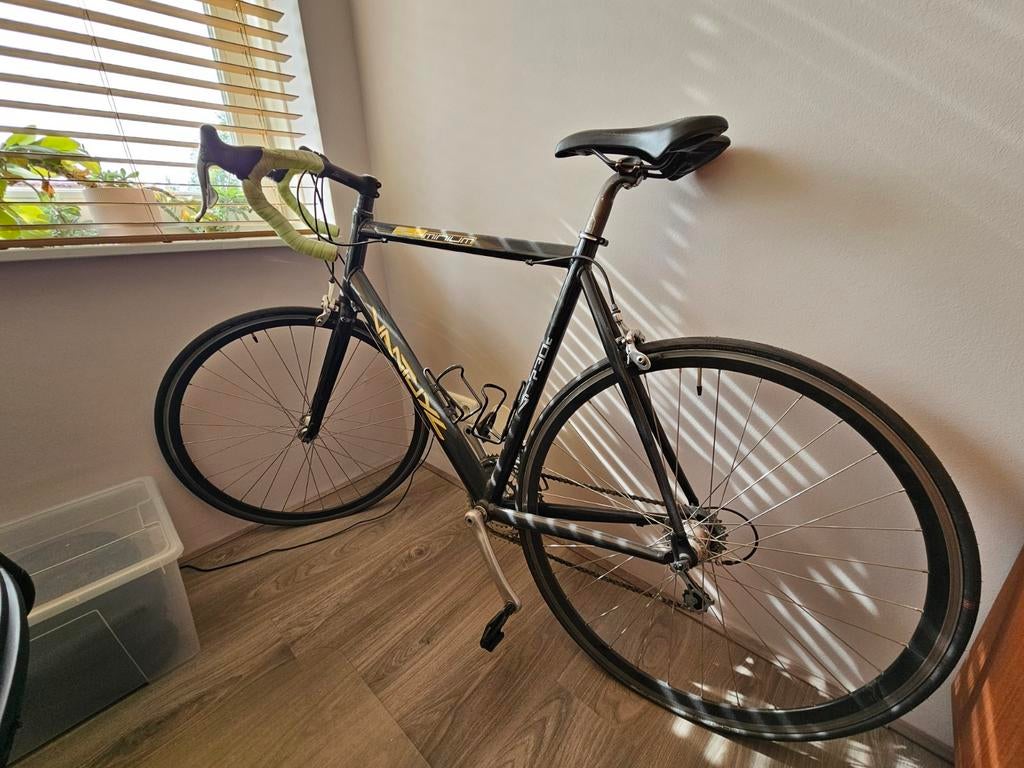 Van Tuyl racefiets maat 58, zwart met gele accenten, Gebruikt, Aluminium, Overige maten, 57 tot 61 cm