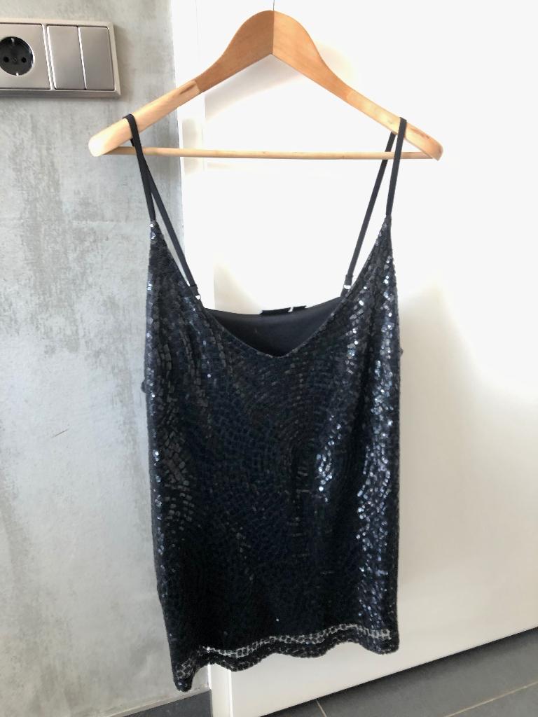 Heidi Klum top met pailletten maat 44 L, Kleding | Dames, Tops, Zwart, Maat 42/44 (L), Ophalen of Verzenden, Zo goed als nieuw