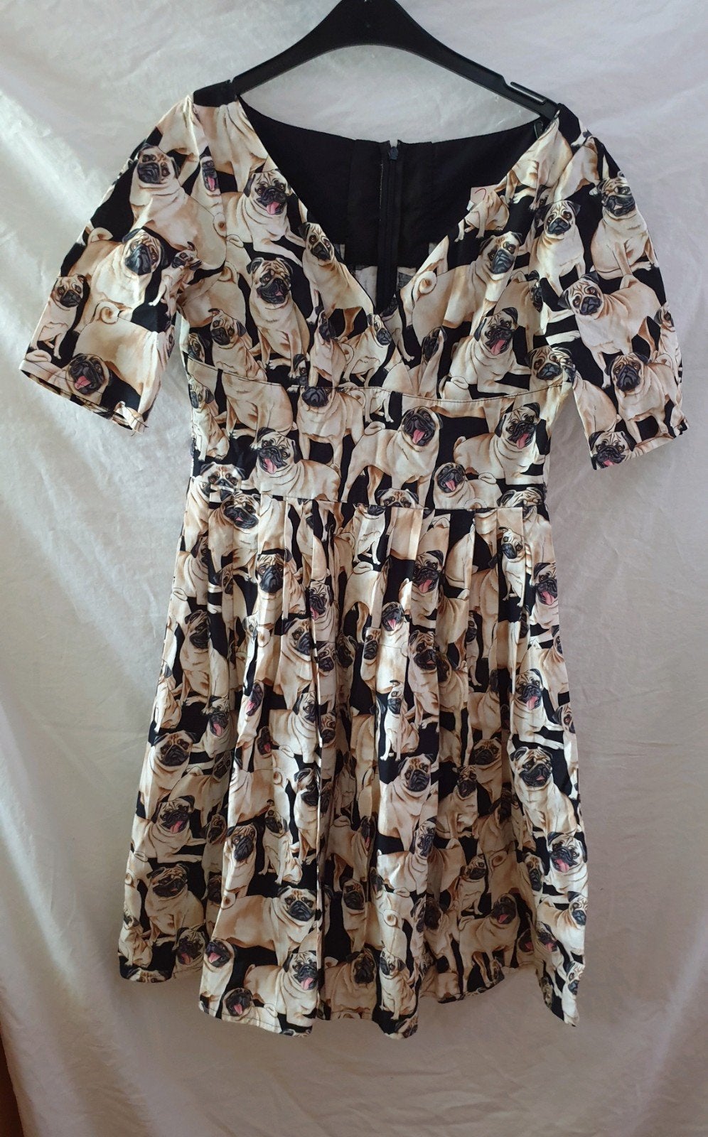 Leuke beige/bruin/zwarte Victory Parade By Limb jurk, Kleding | Dames, Maat 38/40 (M), Beige, Ophalen of Verzenden, Knielengte