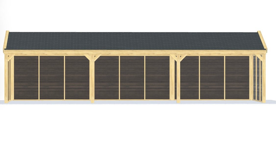 Douglas Kapschuur / zadeldak 350x1200cm, Ophalen of Verzenden, Zo goed als nieuw, 250 cm of meer, Planken