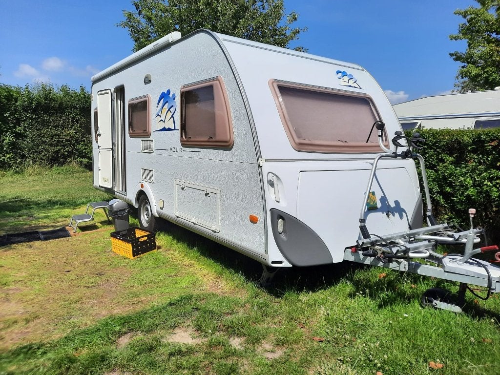 Zeer complete caravan Knaus Azur, Kachel, Rondzit, Particulier, Vast bed