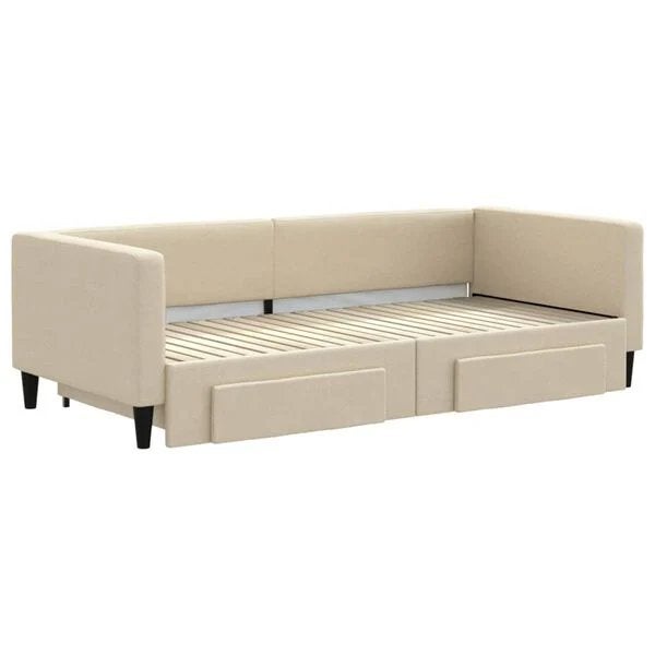 Slaapbank 1 en 2 persoons zgan, van december 2025, Ophalen, 90 cm, Beige, Tweepersoons