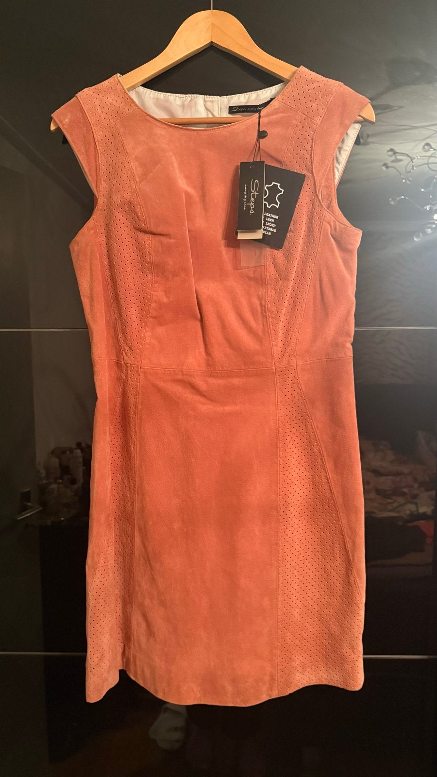 Steps echt leren jurk maat M, nieuw met kaartjes, Maat 38/40 (M), Nieuw, Ophalen of Verzenden, Roze