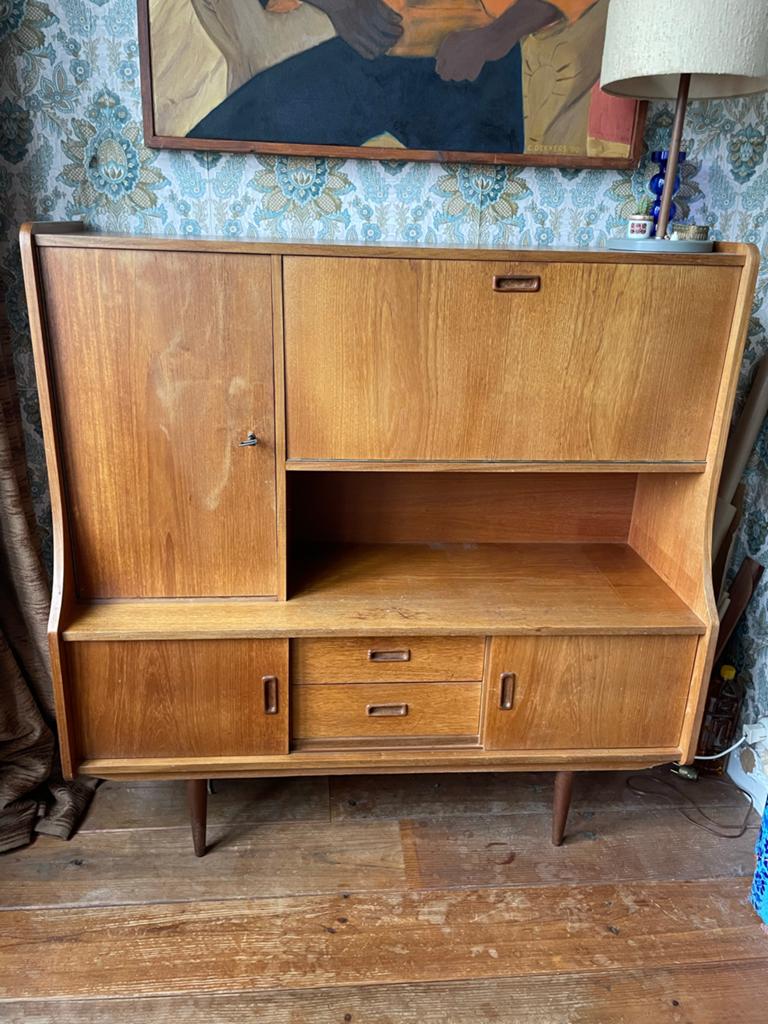Vintage Kast Jaren '60 70', Antiek en Kunst, Ophalen