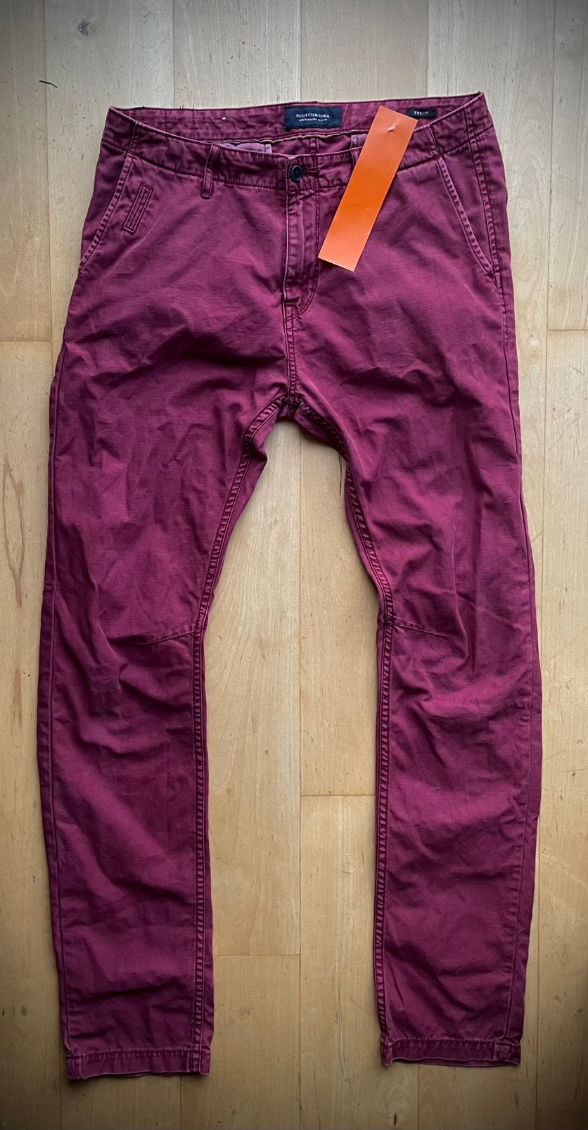 Scotch & Soda Theon jeans ( wijn ) rood W33 L34, Ophalen of Verzenden, Maat 48/50 (M), Rood