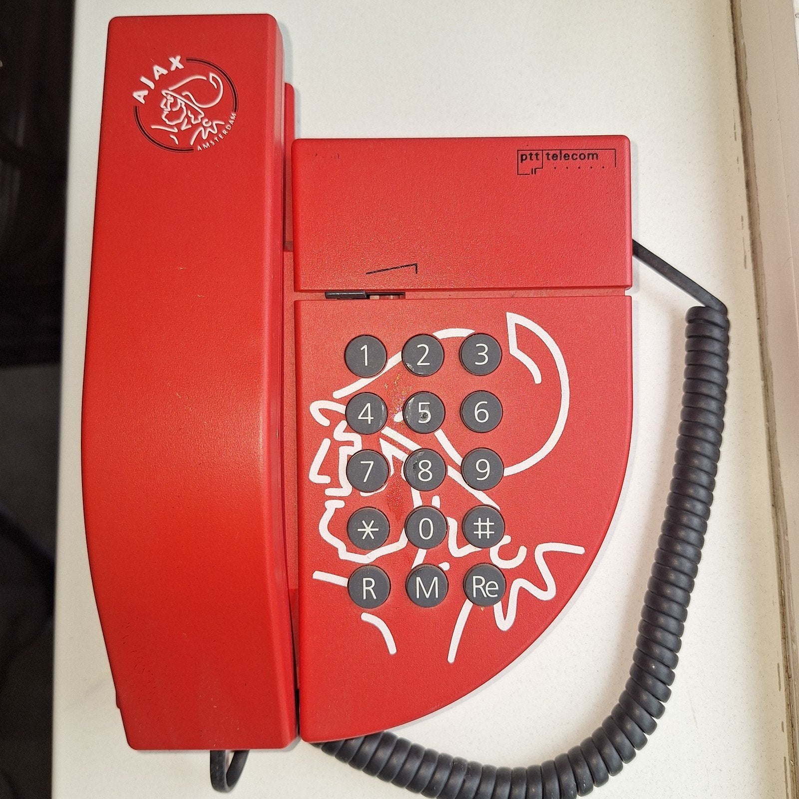 Vintage PTT Telecom Ajax telefoon - Rood, Ophalen of Verzenden, Gebruikt