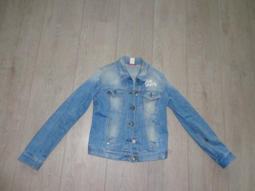 Leuk meisjesspijkerjas van nolita, maat s/152, Ophalen of Verzenden, Gebruikt, Meisje, Jas