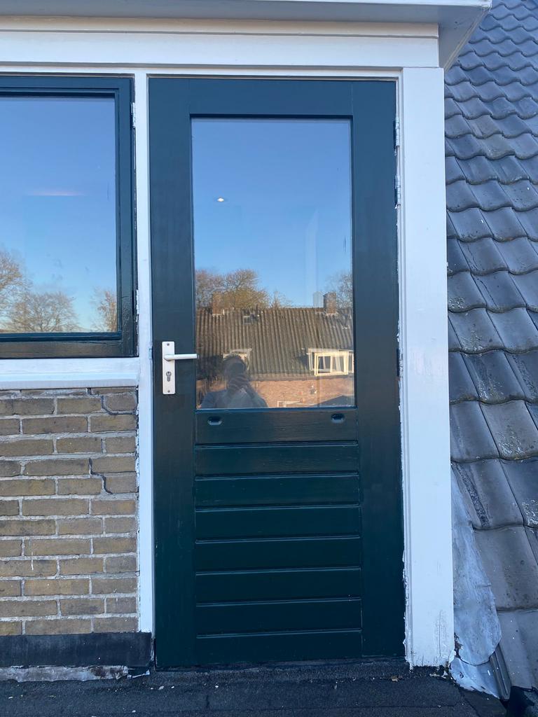 Buitendeur met glas, Ophalen, Gebruikt, 80 tot 100 cm, Buitendeur