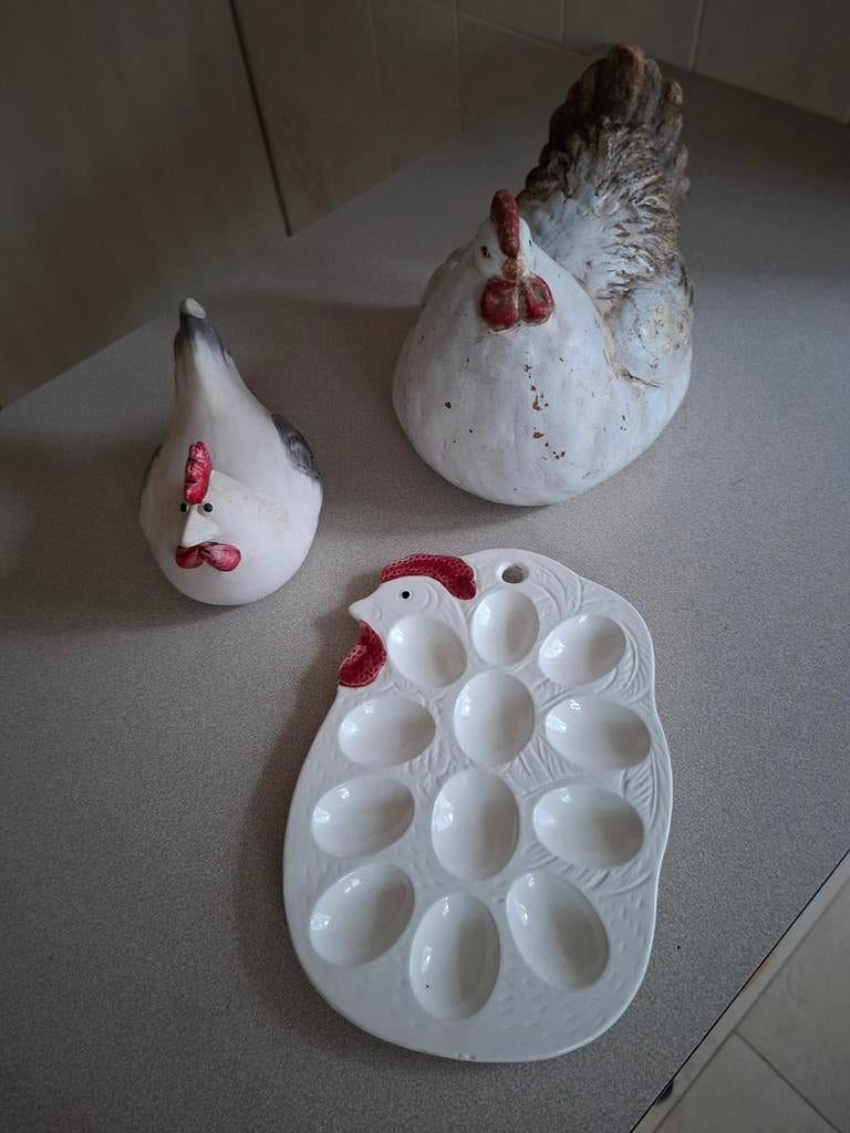 Haan Kip Eierbord setprijs €17.50, Diversen, Kerst, Ophalen, Gebruikt