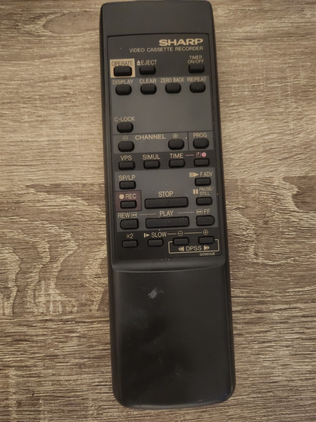 Sharp Video Cassette Recorder Afstandsbediening, Ophalen of Verzenden, Gebruikt, Origineel, Vhs