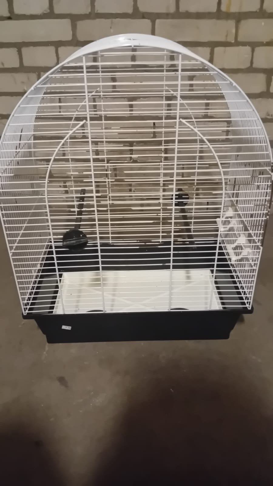 Een witte zwarte vogel kooi, Ophalen, Zo goed als nieuw, Overige materialen, Vogelkooi