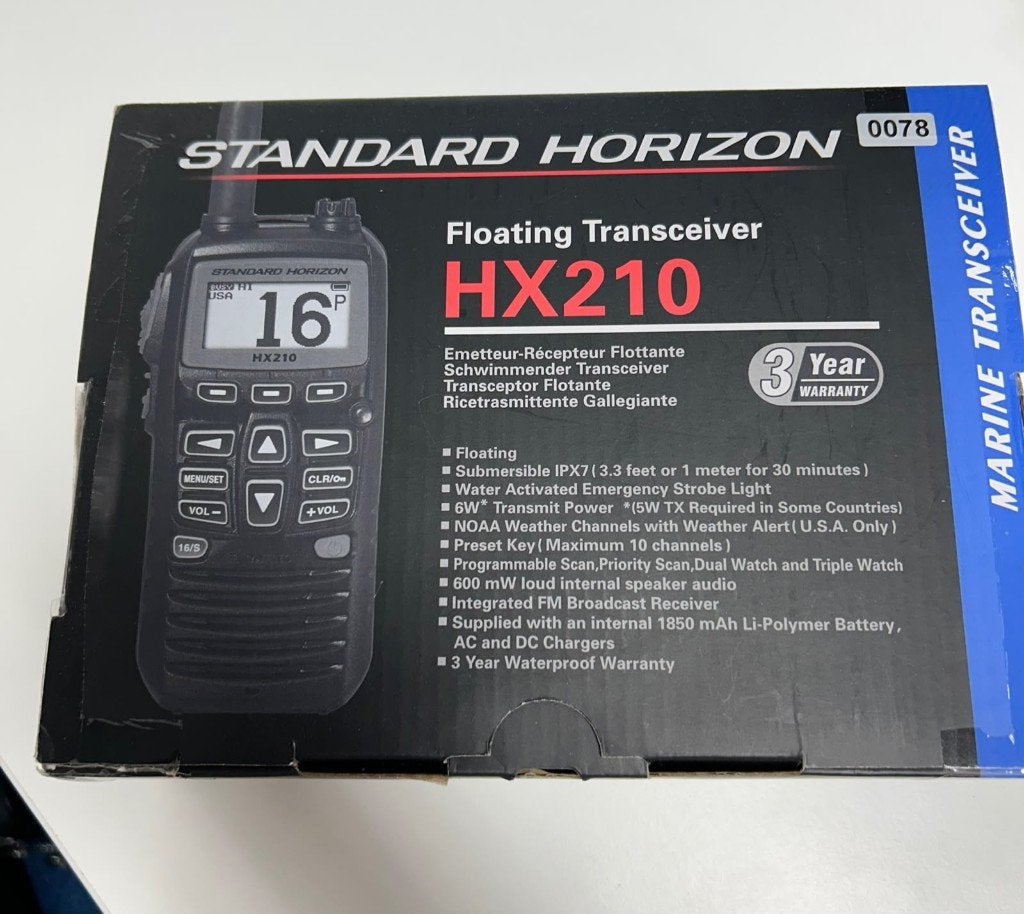 0078 - Standard Horizon HX210E Handmarifoon, Watersport en Boten, Ophalen of Verzenden, Zo goed als nieuw, Communicatie