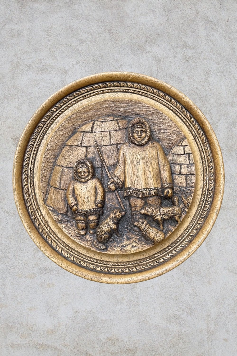 Vintage Karl Rothammer Amnicon Canada Houtlook Plaquette, Overige onderwerpen, Ophalen of Verzenden, Handgemaakt, Wanddecoratie