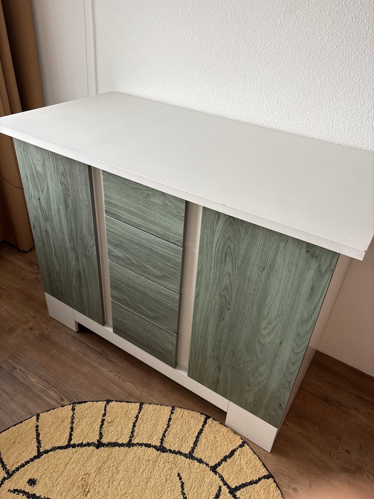 Ledikant met bijpassende commode, Ophalen, Gebruikt, 70 tot 85 cm, 140 tot 160 cm