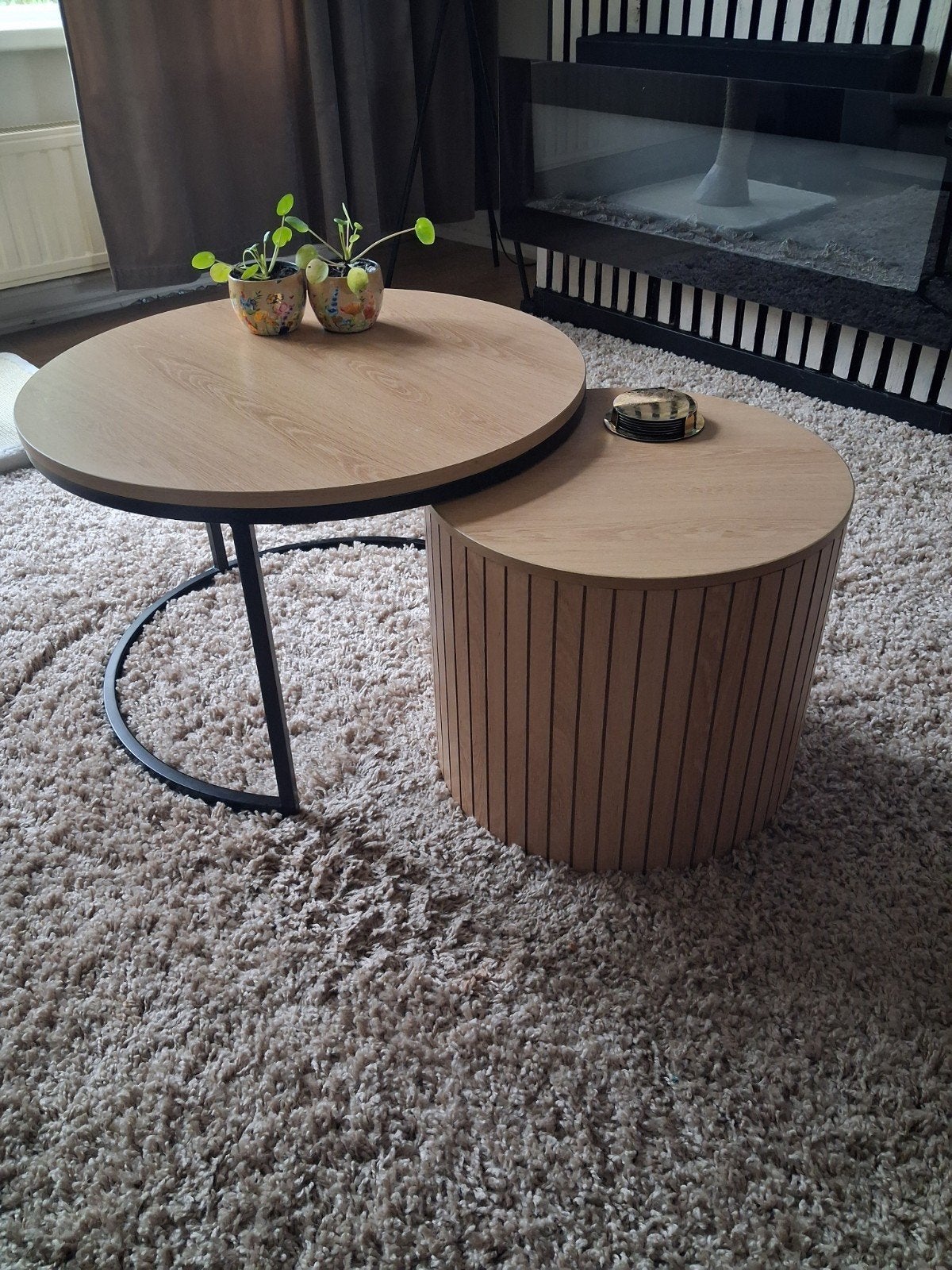 Set salontafels, Huis en Inrichting, Tafels | Salontafels, Ophalen, 50 tot 100 cm, Rond, 50 tot 100 cm