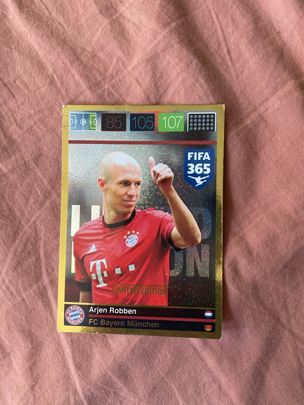 Arjen Robben FIFA 365 Limited Edition Panini Adrenalyn XL, Ophalen, Zo goed als nieuw, Plaatje