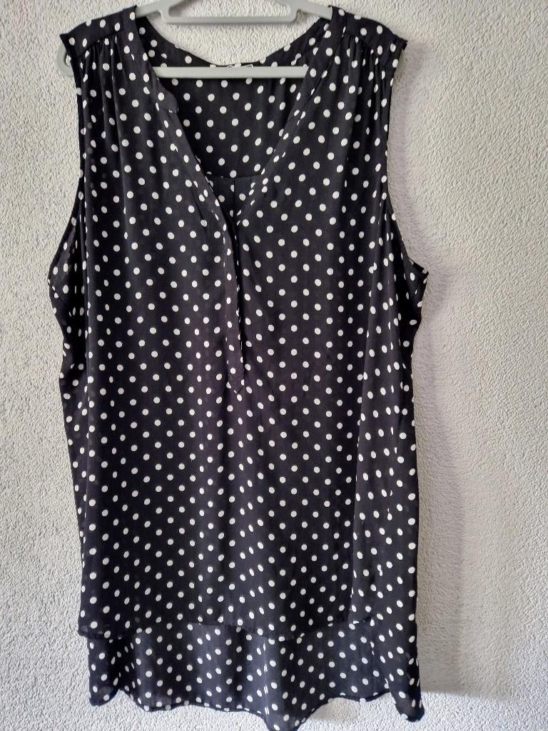 Stippen top miss etam maat 50, Verzenden, Zwart, Shirt of Top, Zo goed als nieuw