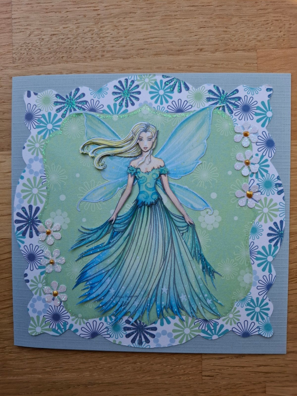 Zelfgemaakte kaart met fantasy fairy, Ophalen of Verzenden, Nieuw