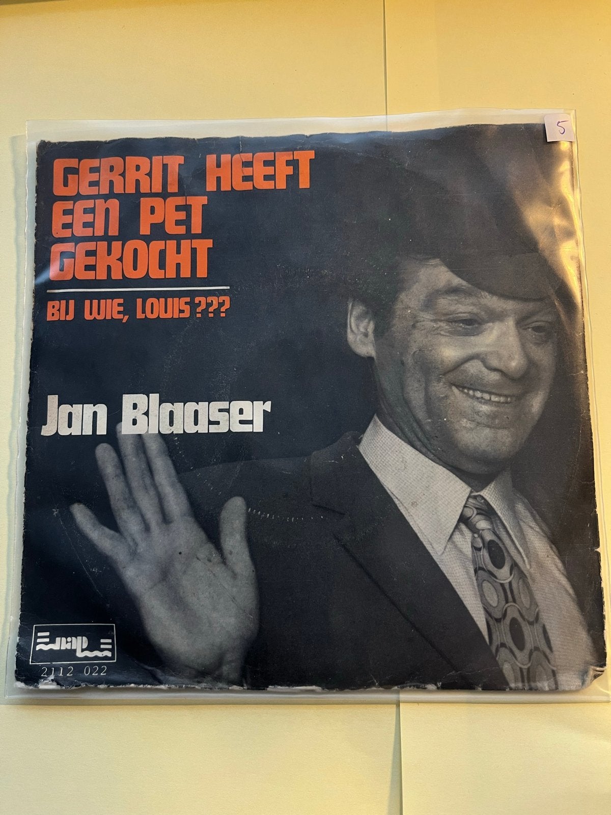Jan Blaaser - Gerrit heeft een pet gekocht (Single), Cd's en Dvd's, Gebruikt, 7 inch, Ophalen of Verzenden, EP