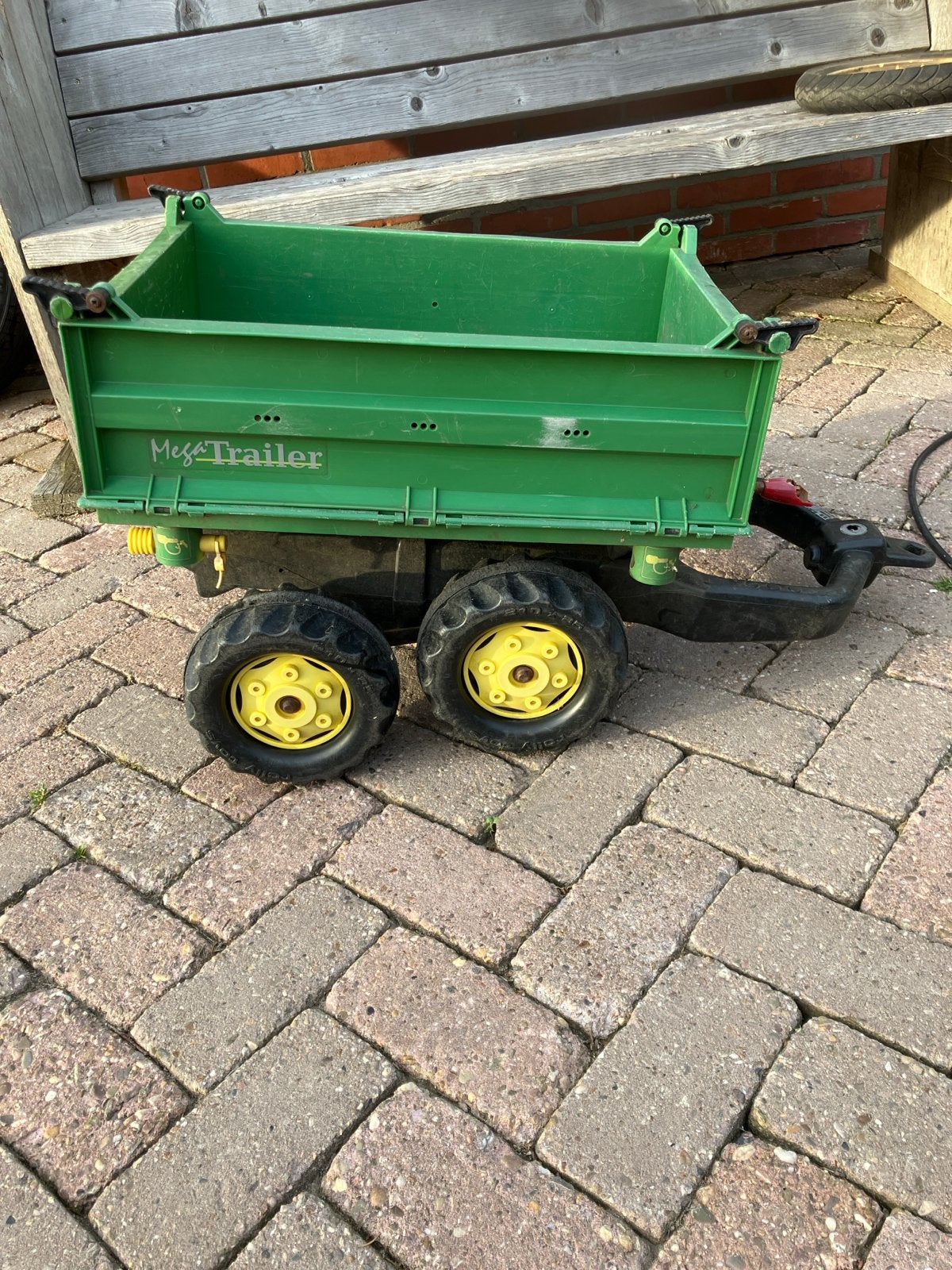 Rolly Toys mega Trailer John Deere, Kinderen en Baby's, Speelgoed | Buiten | Voertuigen en Loopfietsen, Ophalen, Gebruikt, Trapvoertuig