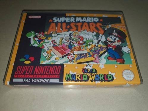Super Mario All Stars + Super Mario World SNES Game Case, Avontuur en Actie, Verzenden, 1 speler, Zo goed als nieuw