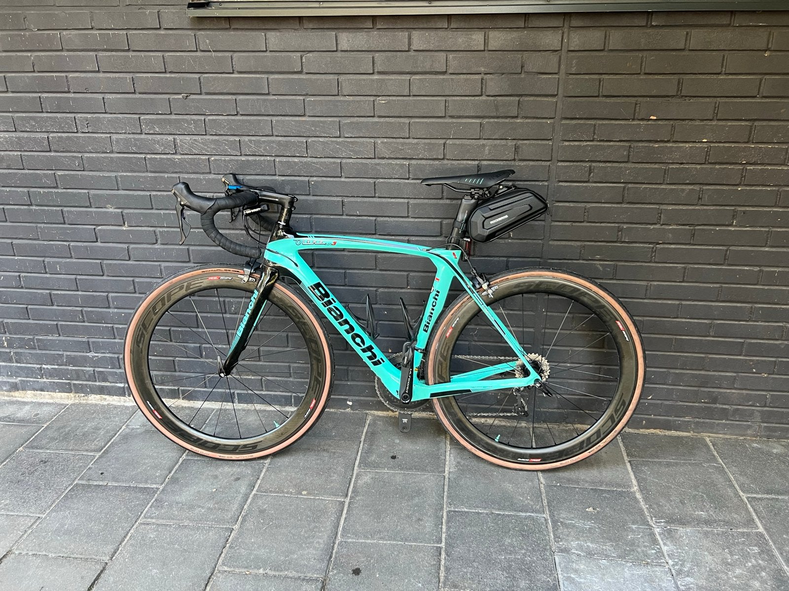 Bianchi racefiets maat 53- Celeste groen, 28 inch, Carbon, Heren, Zo goed als nieuw