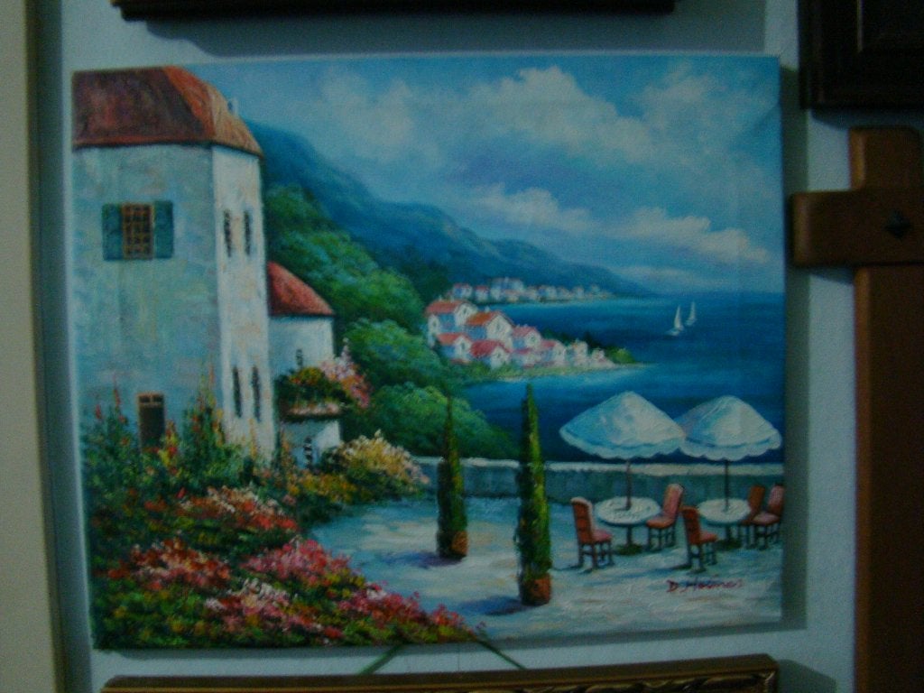 Olieverfschilderij Beautiful Greece, Maritiem / water, Doek, Olieverf, Klassiek