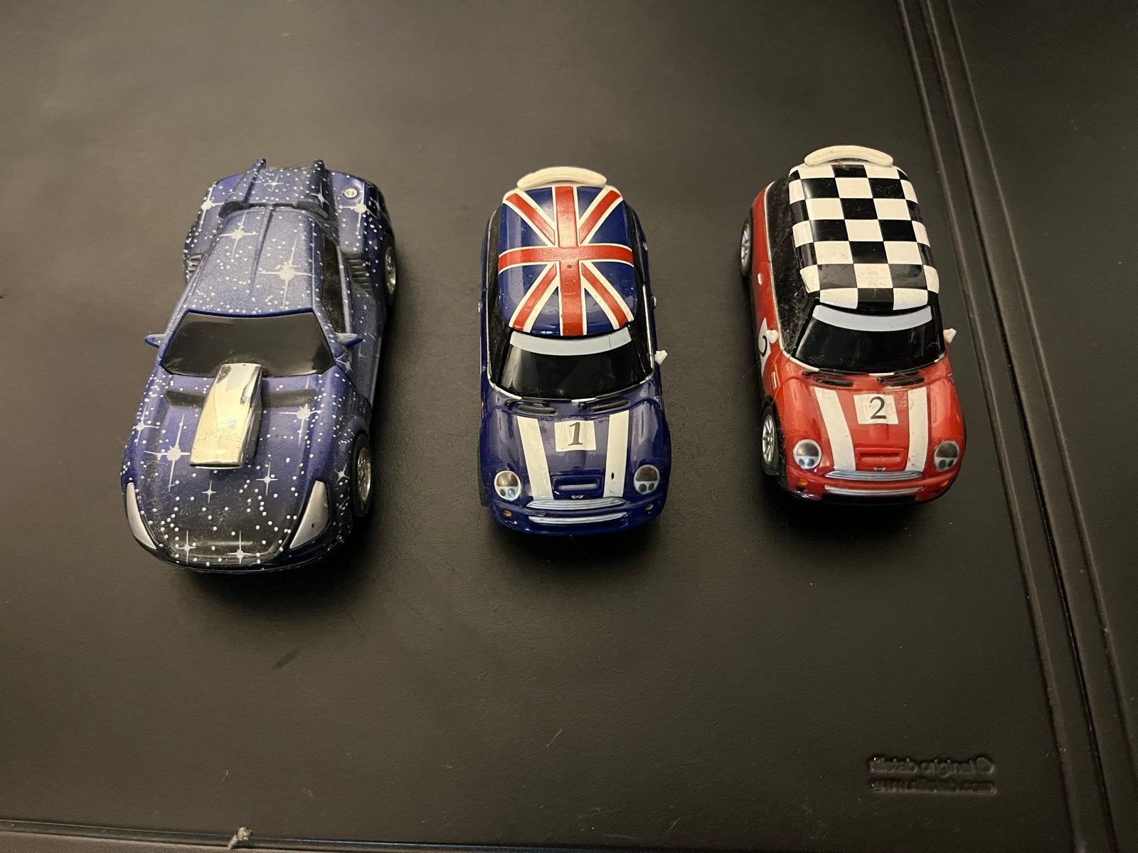 Set van 3 raceauto's - Mini Cooper en futuristisch model, Ophalen of Verzenden, Gebruikt, Overige typen