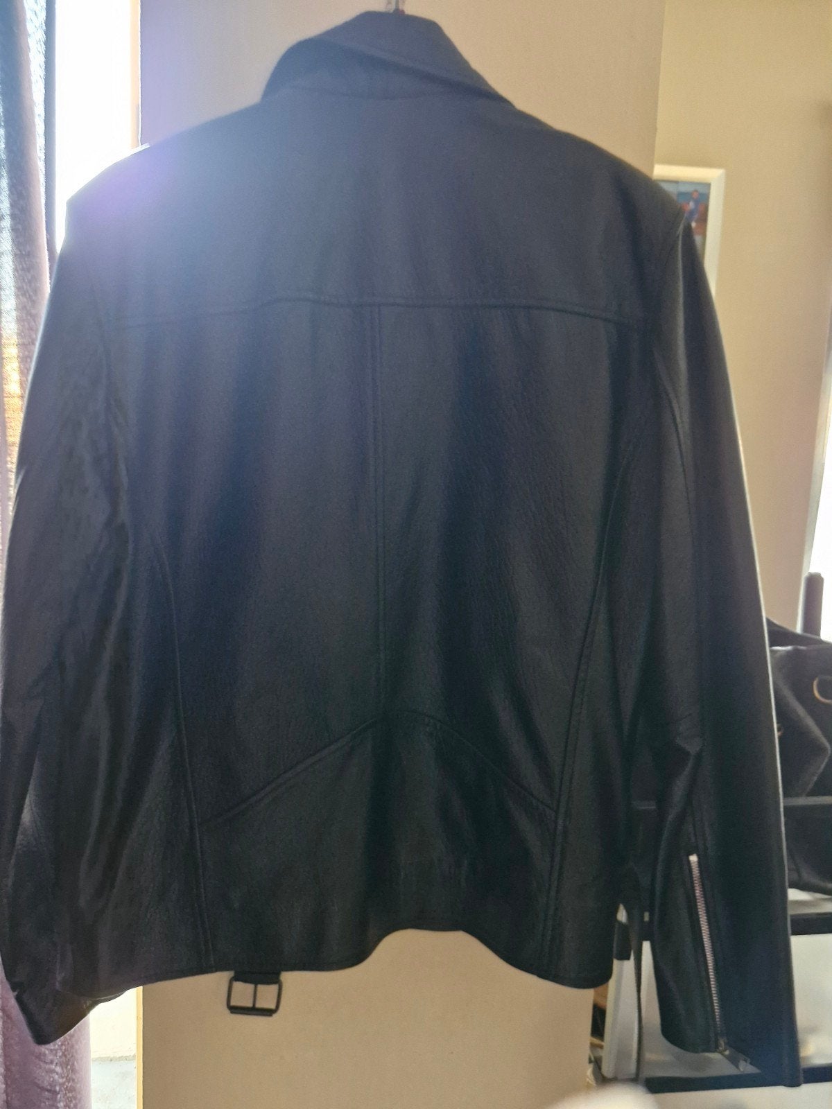 rundleren heren bikerjas, maat xl, kleur zwart, Verzenden, Nieuw, Maat 56/58 (XL), Zwart