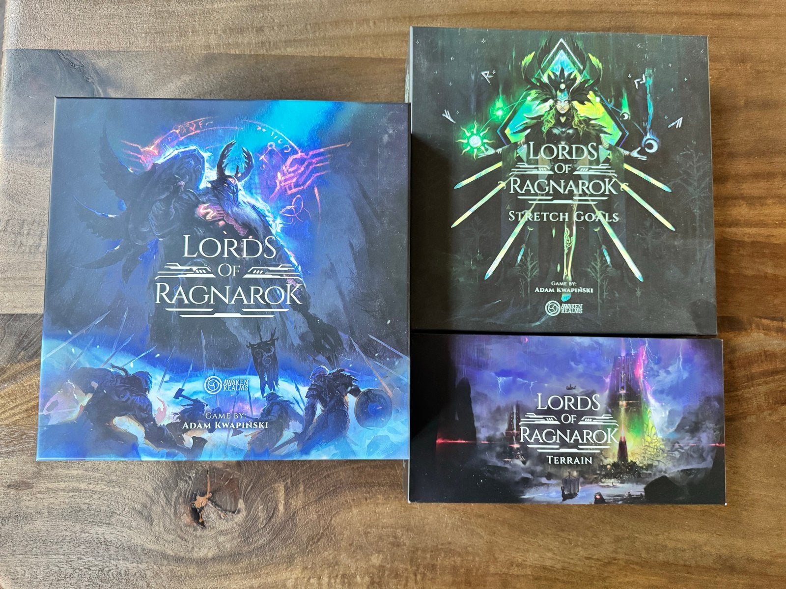 Lords of Ragnarok sundrop kickstarter + Stretchgoals/Terrain, Een of twee spelers, Ophalen of Verzenden, Zo goed als nieuw