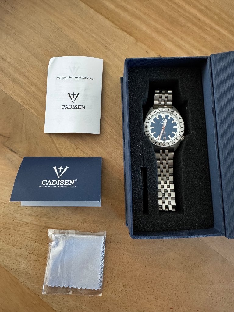 Cadisen Blue stalen horloge (nieuwstaat), Overige merken, Staal, Staal, Polshorloge