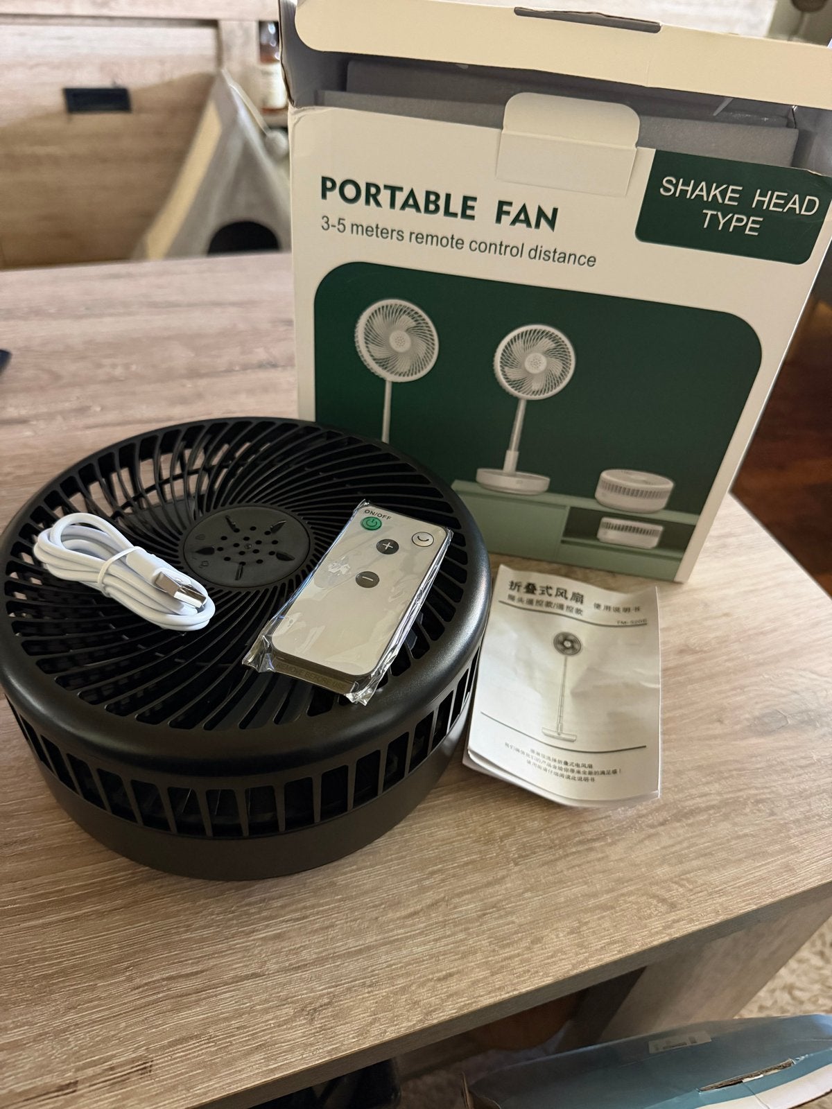 Gloednieuwe Inklapbare Ventilator met Afstandsbediening, Witgoed en Apparatuur, Ventilatoren, Ophalen, Ventilator met afstandsbediening