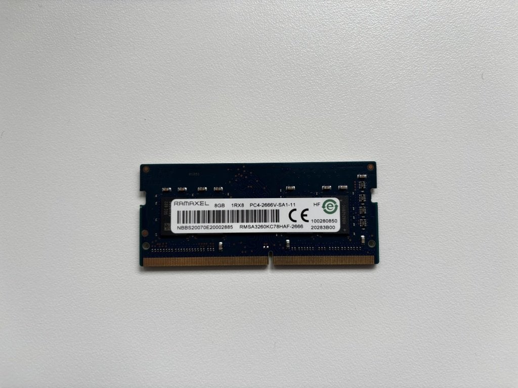Ramaxel 8GB PC4-2666V SODIMM Laptop Geheugen, Computers en Software, RAM geheugen, Gebruikt, DDR4, 8 GB, Ophalen of Verzenden