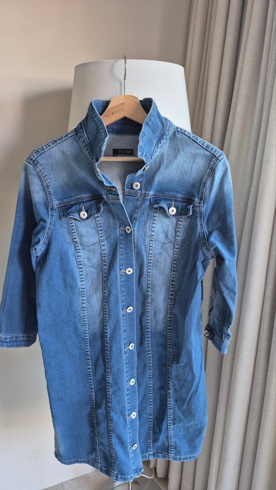 Norah spijkerjurk maat 42, Kleding | Dames, Jurken, Blauw, Maat 42/44 (L), Ophalen of Verzenden, Zo goed als nieuw
