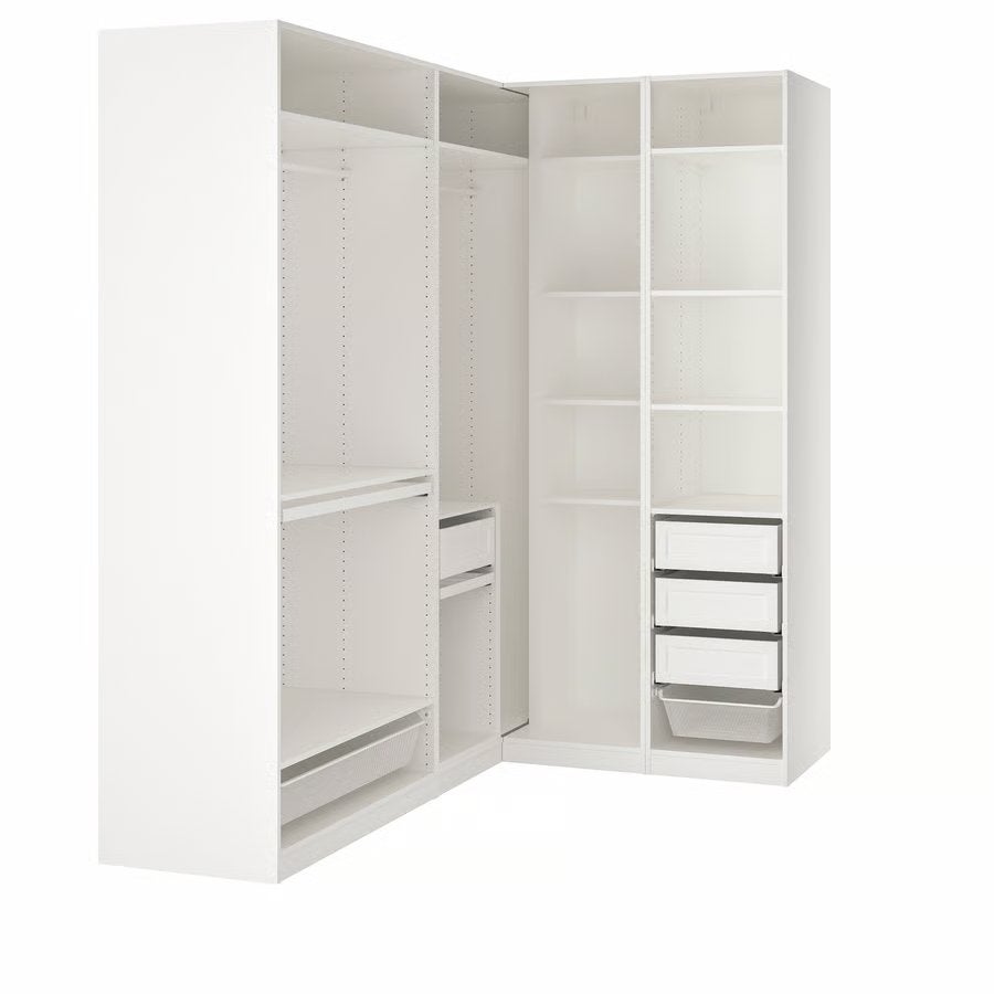 PAX hoekkledingkast wit 211/161 x 236, Huis en Inrichting, Kasten | Kledingkasten, Ophalen, 200 cm of meer, Zo goed als nieuw