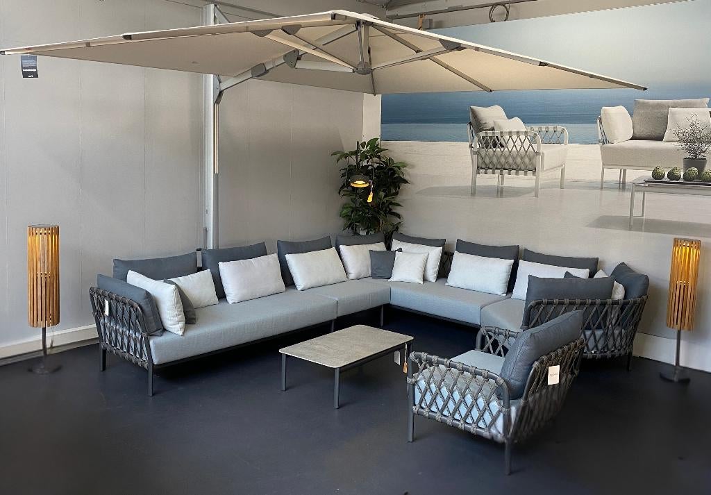Loungeset modulair Solpuri model CARO, Ophalen, Meer dan 8 zitplaatsen, Loungeset, Bank