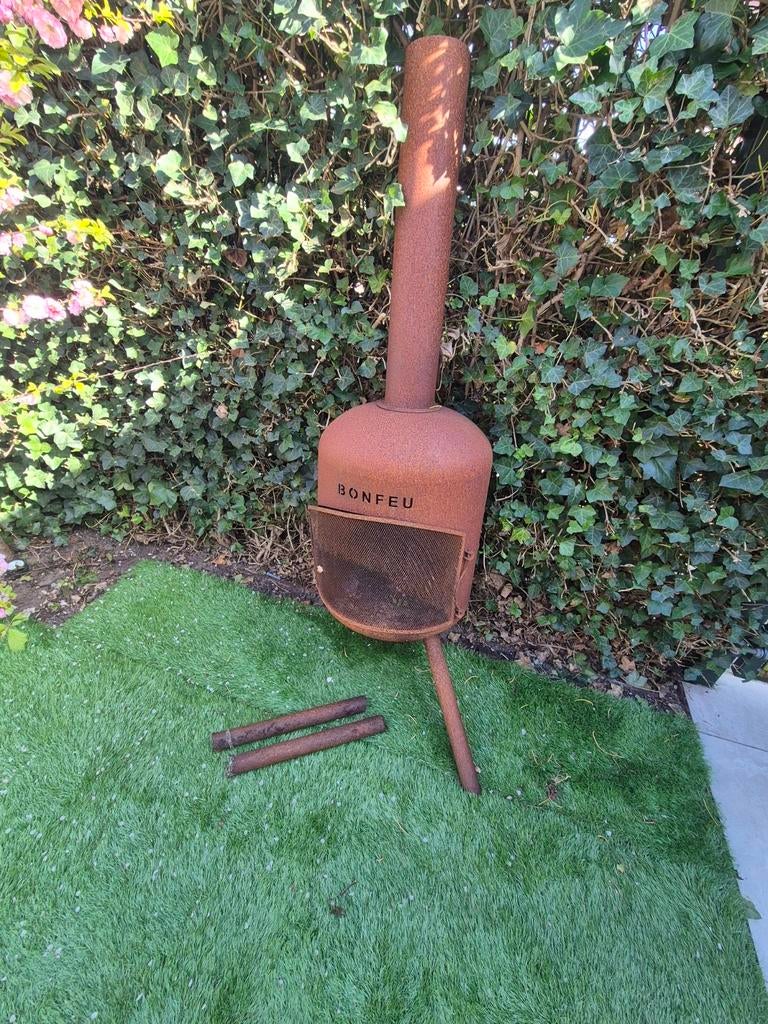 Bonfeu vuurkorf / tuinhaard - roestkleurig, Ophalen, Gebruikt