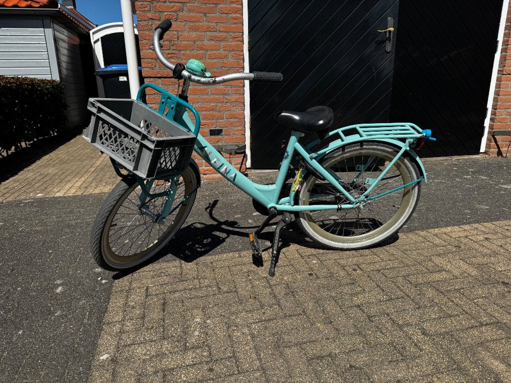 Aqua blauwe fiets alpina 22 inch, Ophalen, Gebruikt, Alpina, Terugtraprem