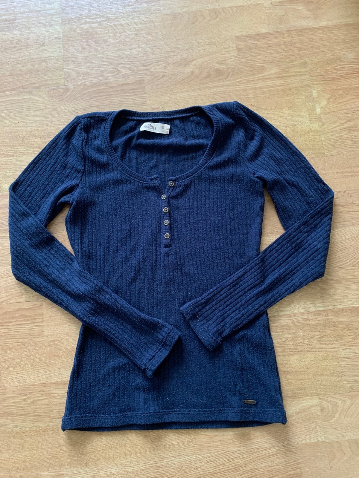 Shirt, Hollister maat XS, Ophalen of Verzenden, Gedragen, Maat 34 (XS) of kleiner, Blauw