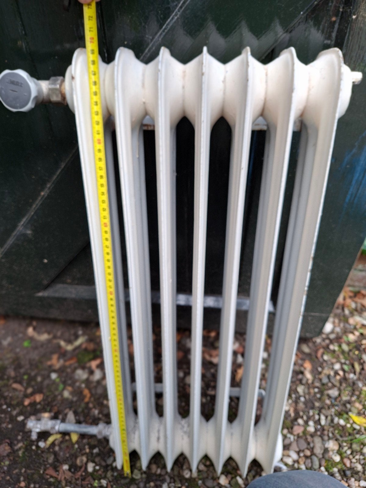 7-ledige radiator wit, 32x13x69cm met ophanging, 30 tot 80 cm, Gebruikt, Radiator, Minder dan 60 cm