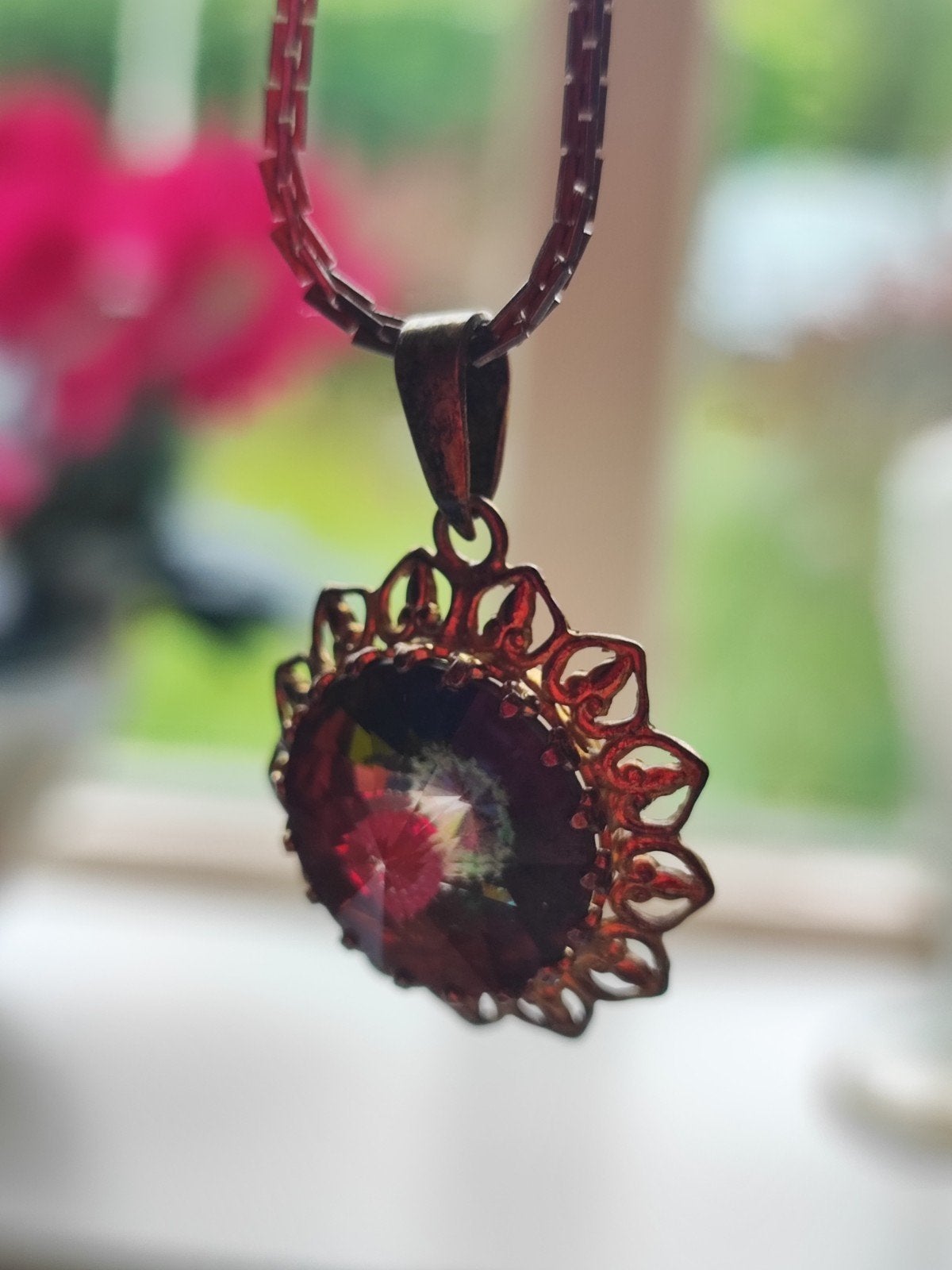 Swarovski Aurora Borealis Noorderlicht hanger en ketting, Sieraden, Tassen en Uiterlijk, Kettinghangers, Ophalen of Verzenden