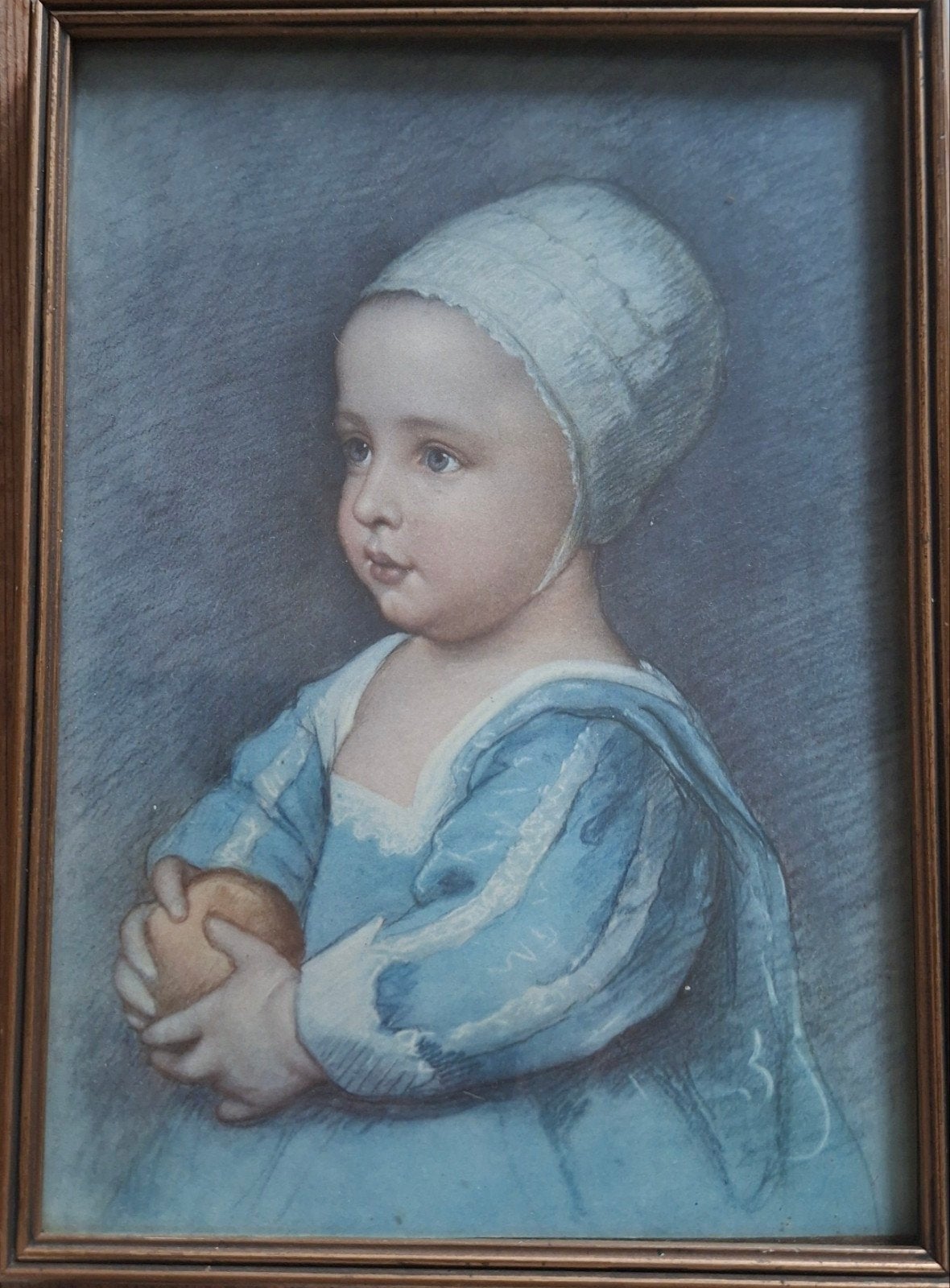 Pastel, 'Baby Stuart' ca. 1910, Antiek en Kunst, Kunst | Schilderijen | Klassiek, Ophalen of Verzenden
