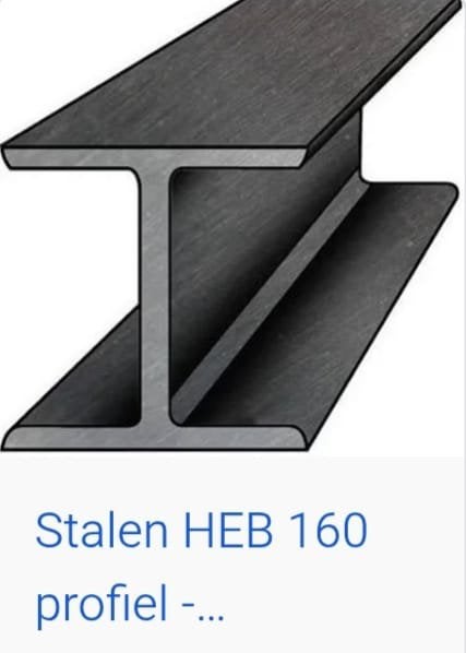 HEB 160 staal balk 320cm staalbalk, Ophalen, Zo goed als nieuw